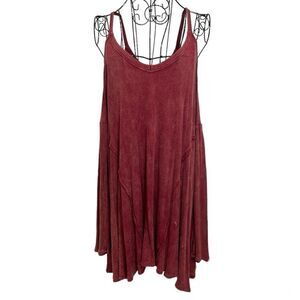 Blu Pepper maroon cold shoulder top/dress | size S